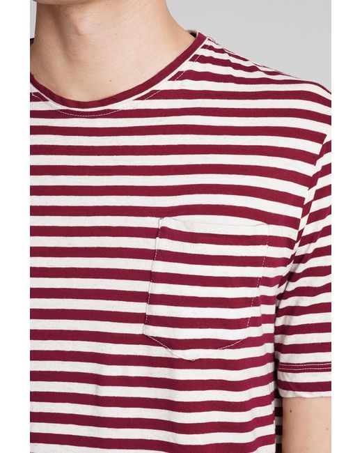 Massimo Alba Red Panarea T-shirt In Beige Cotton for men