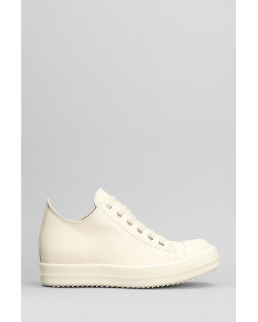 Sneakers Low sneaks in Pelle Beige di Rick Owens in Natural