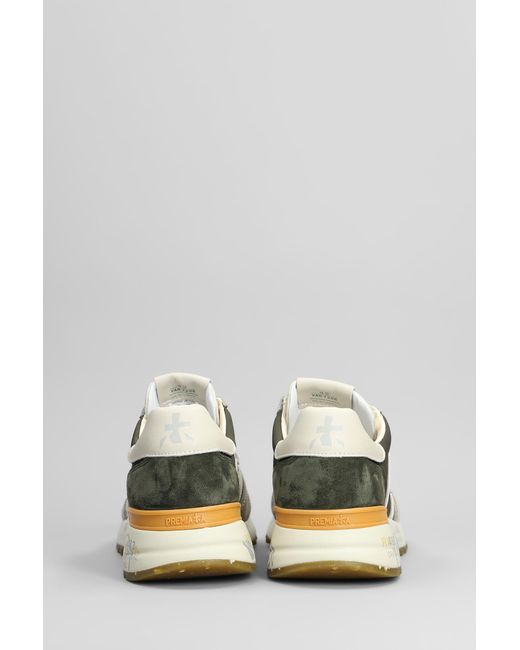 Sneakers Lander in Camoscio e Tessuto Verde di Premiata in Green da Uomo