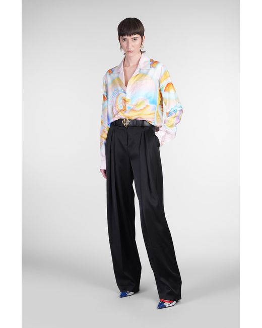 Camicia in Seta Multicolor di Casablanca in White