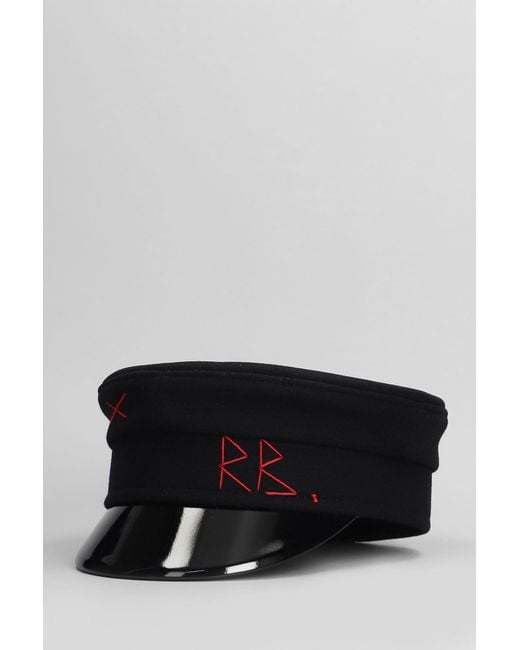 Ruslan Baginskiy Logo-embellished Hats In Black Wool
