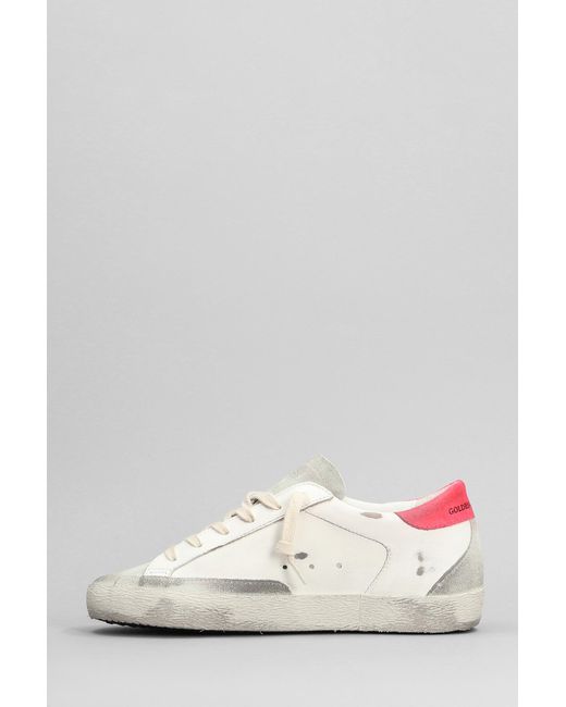Golden Goose Deluxe Brand Superstar Sneakers In White Suede And Leather