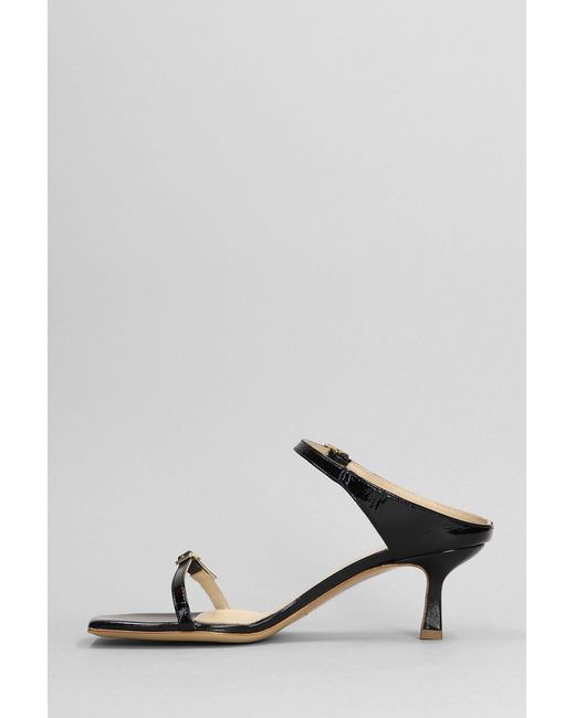 Sandali in Pelle Nera di Fabio Rusconi in Black