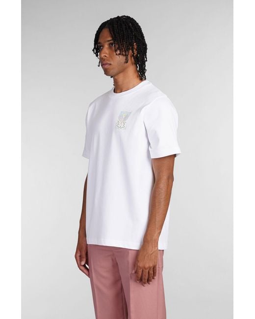 T-Shirt in Cotone Bianco di Casablanca in White da Uomo