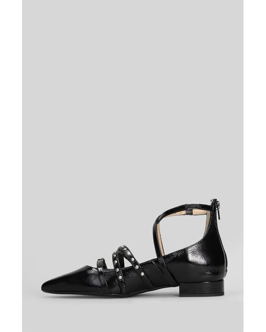 Anna F. Ballet Flats In Black Leather