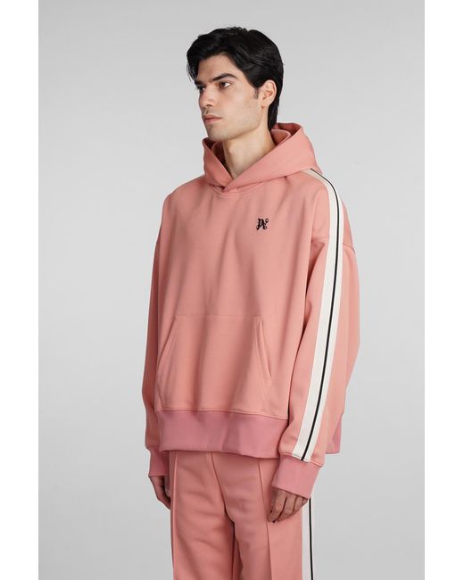 Palm Angels Sweatshirt In Rose-pink Polyester for men