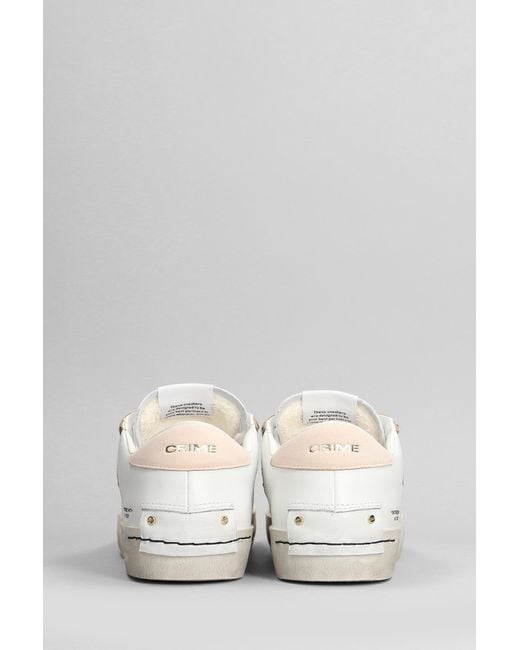 Crime London Sneakers In White Leather
