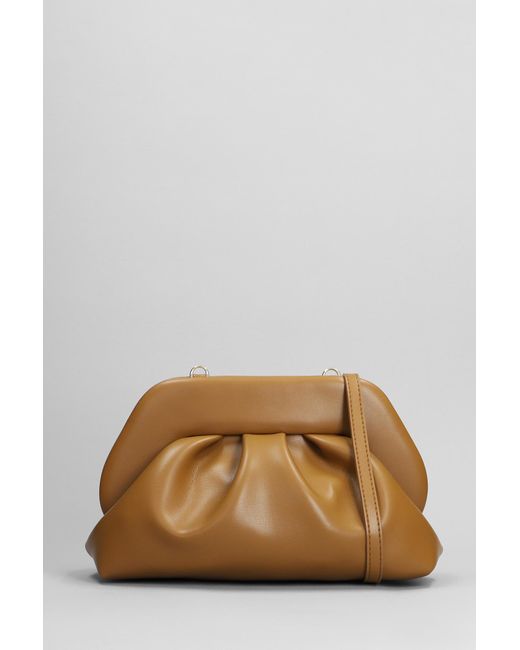THEMOIRÈ Brown Tia Vegan Clutch In Leather Color Faux Leather