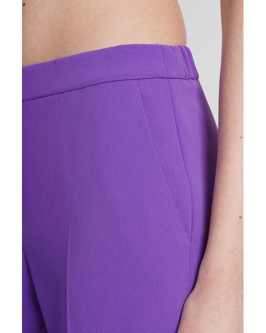 Pantalone in Triacetato Viola di Theory in Purple