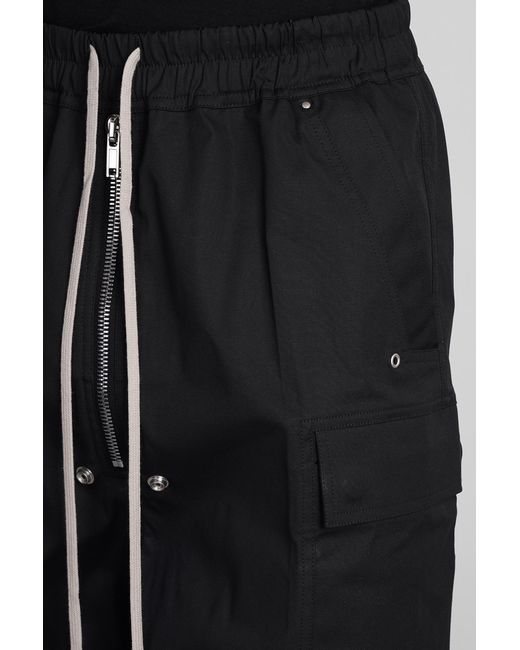 Rick Owens Black Cargo Bela Short Shorts for men
