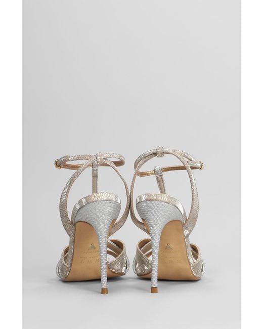 Carrano Multicolor Sandals In Gold Glitter