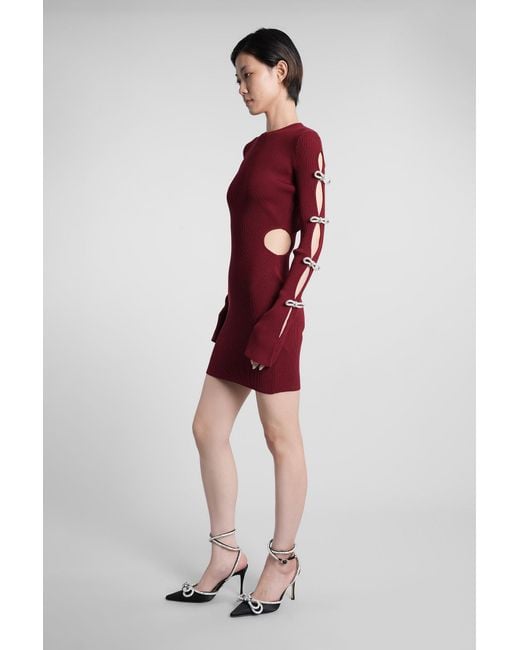 Mach & Mach Red Mach & Mach Mini Dress