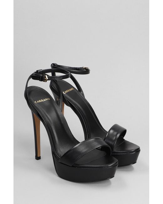 Carrano Sandals In Black Leather
