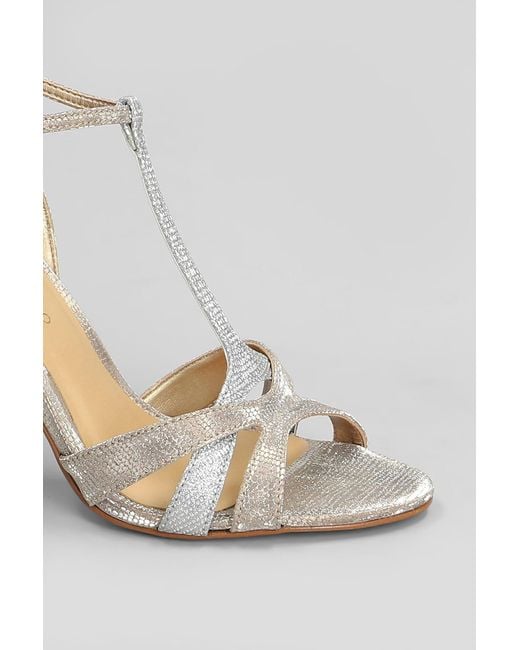 Carrano Multicolor Sandals In Gold Glitter