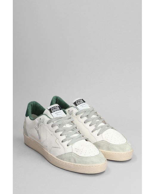 Golden Goose Deluxe Brand White Ball Star Sneakers In Suede And Leather for men