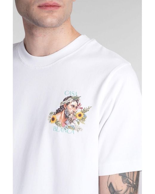 T-Shirt in Cotone Bianco di Casablanca in White da Uomo