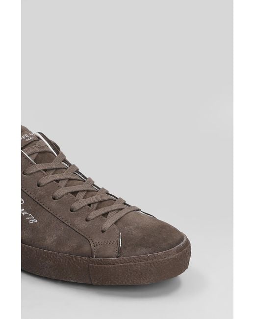 Sneakers Prsx Low in pelle e camoscio Marrone di Philippe Model in Brown da Uomo
