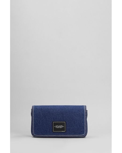 Borsa a spalla The mini bag in Cotone Blu di Marc Jacobs in Blue
