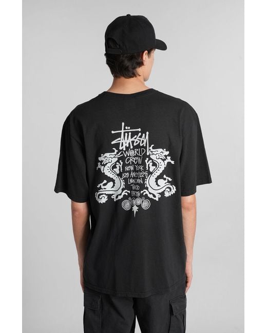 Stussy T-shirt In Black Cotton for men