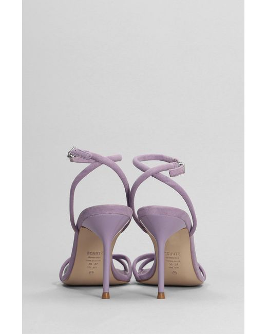 Sandali in Camoscio Viola di SCHUTZ SHOES in Pink