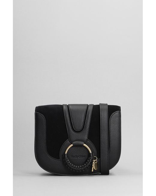 See By Chloé Hana Shoulder Bag In Black Suede And Leather