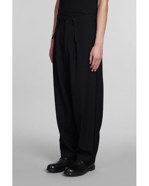 Pantalone in Lana Nera di Y's Yohji Yamamoto in Black da Uomo