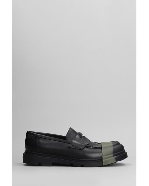 Mocassini Junction in Pelle Nera di Camper in Gray da Uomo