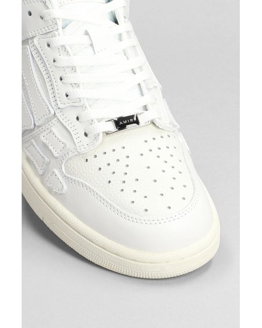 Amiri Skel Top Low Sneakers In White Leather for men