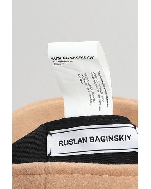 Ruslan Baginskiy Natural Safety-pin Hats In Beige Wool