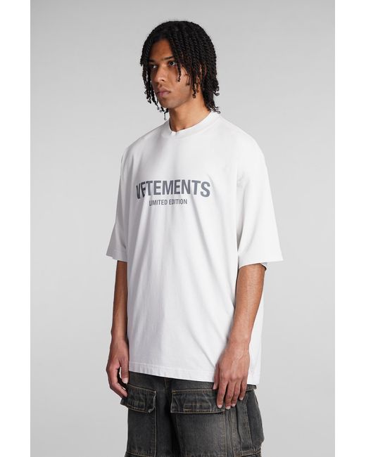 Vetements White T-Shirt for men