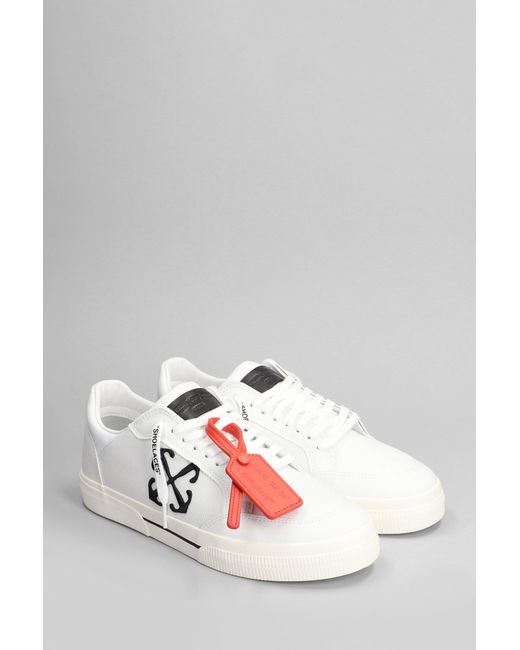 Off-White c/o Virgil Abloh New Low Vulcanized Sneakers In White Cotton for men