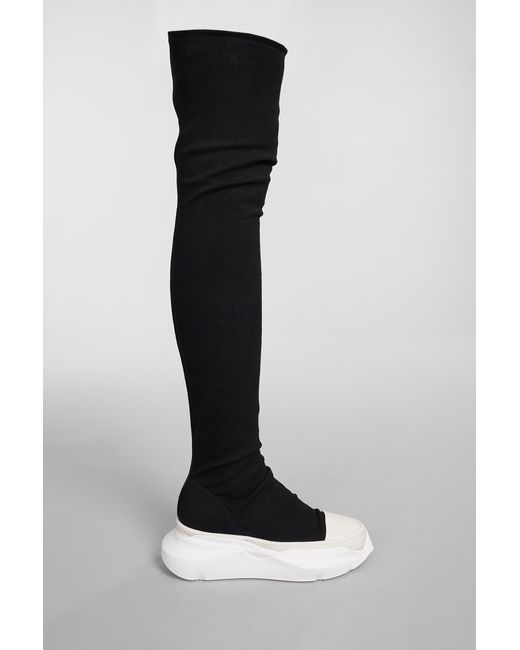 Rick Owens Black Abstract Stockings Sneakers