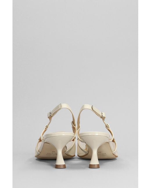 Chantal Natural Pumps In Beige Patent Leather