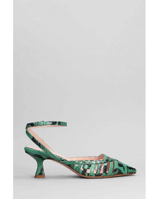Anna F. Pumps In Green Leather