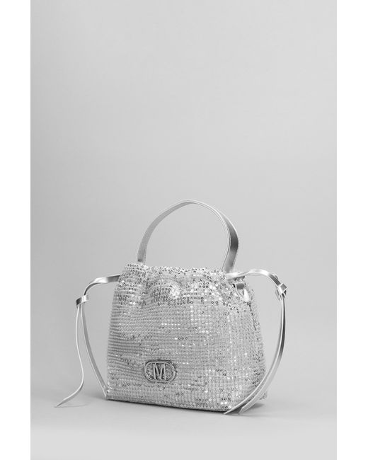 Borsa a spalla Lux Bag in tessuto Argento di Marc Ellis in Gray