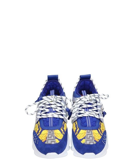Sneakers "Chain Reaction Heritage Baroque" di Versace in Blue da Uomo