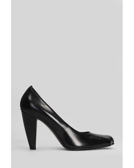 Decollete Power court in Pelle Nera di Vivienne Westwood in Black