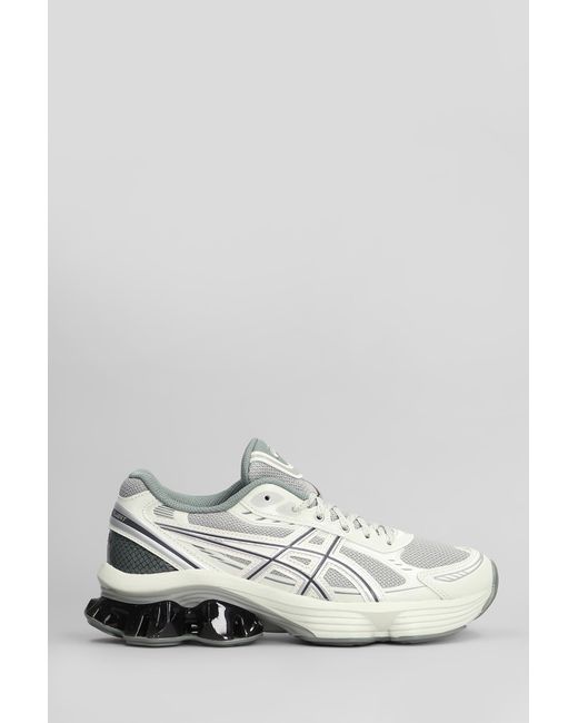 Sneakers Gel-Kinetic Fluent in pelle e tessuto Grigio di Asics in White