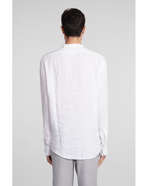 Massimo Alba Kos Shirt In White Linen for men