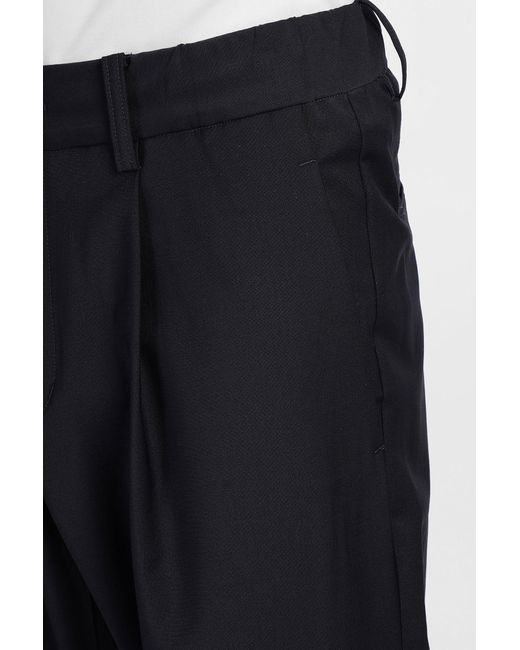 Attachment Black Pants In Blue Polyester for men