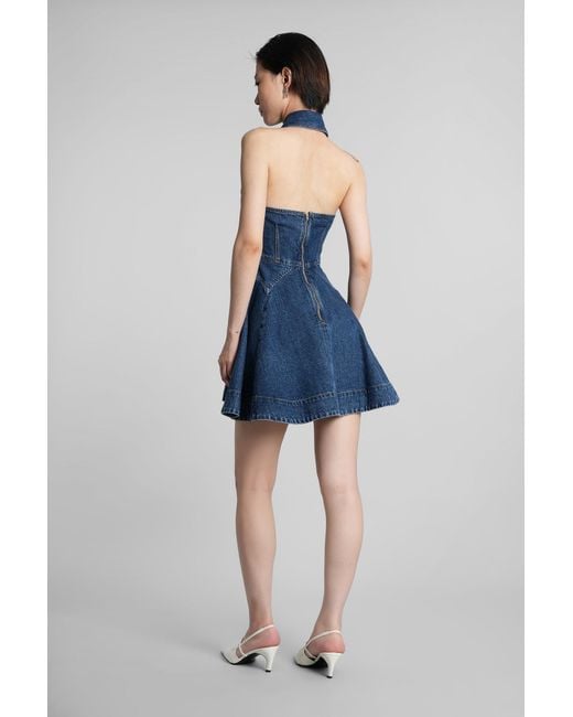 Self-Portrait Blue Mini Dress