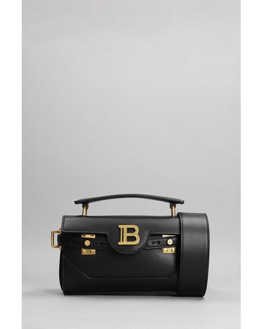 Balmain B-buzz 19 Hand Bag In Black Leather in Gray | Lyst