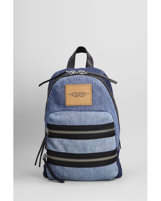 Marc Jacobs The Medium Backpack Backpack In Blue Denim