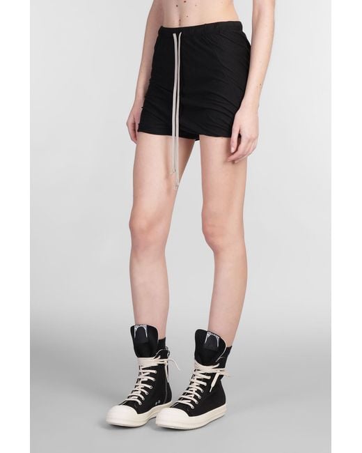 Shorts Buds in Cotone Nero di Rick Owens in Black