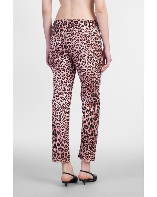 Pantalone in Cotone Rosa di A PAPER KID in Red