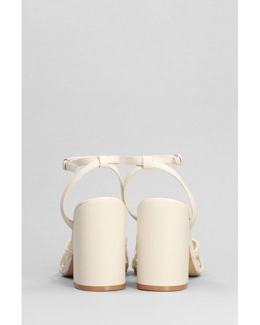 Carrano Natural Sandals In Beige Leather