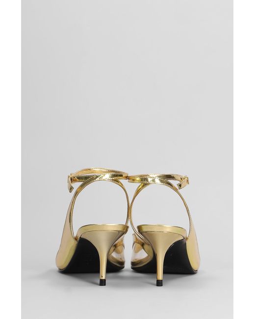 SCHUTZ SHOES Metallic Sandals In Gold Leather