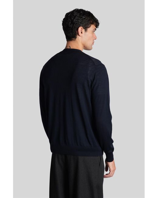 Ballantyne Cardigan In Blue Wool for men