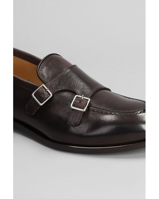 Henderson Gray Loafers In Brown Leather for men
