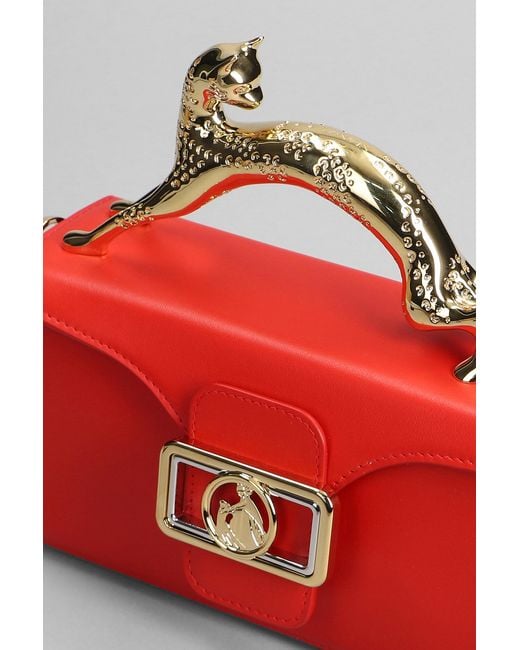 Lanvin Hand Bag In Red Leather